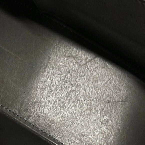 Auth BALENCIAGA Hourglass Top Handle Small 593546 Dark Gray Leather Handbag - Picture 15 of 16